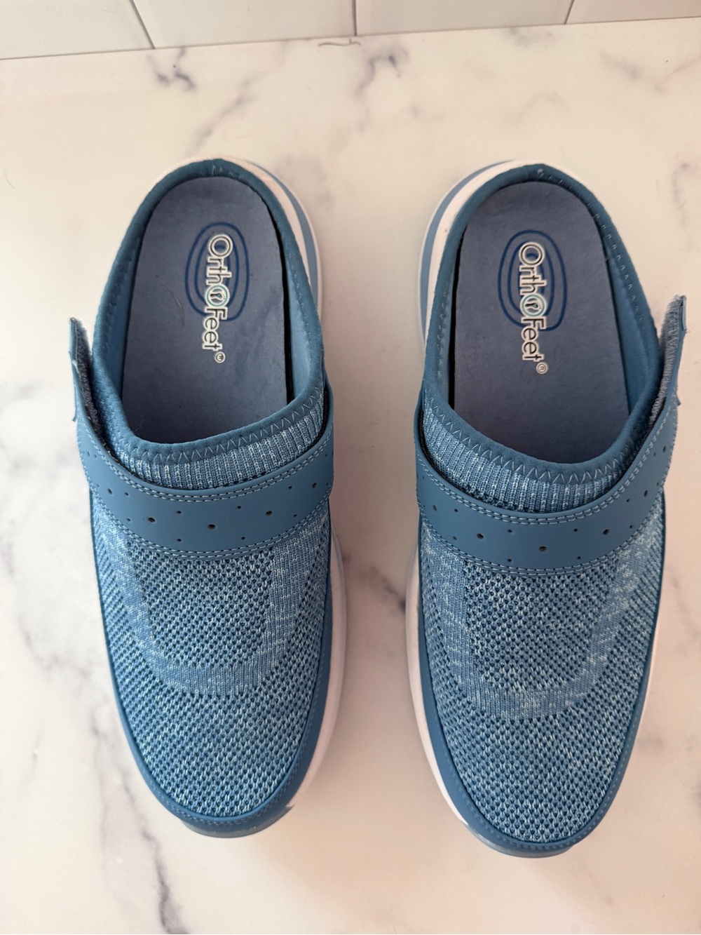 Orthofeet Iris Blue Women’s 9.5 Medium B Slip-On Orthopedic Shoes 72022